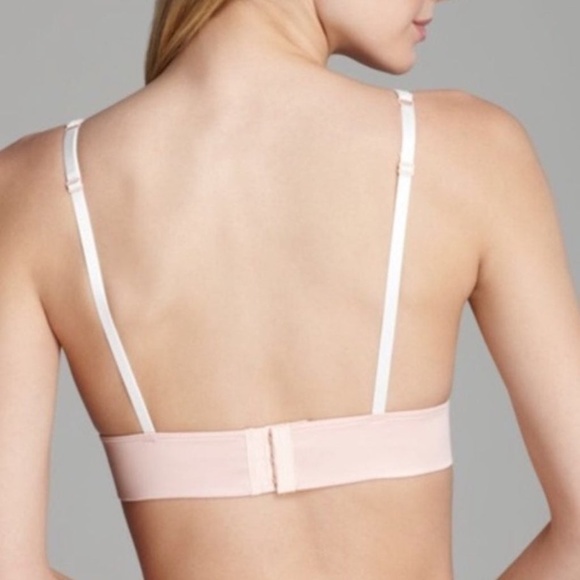 Intimately Free People V-Wire Bra Lace Satin Pink White Free People - Picture 3 of 4